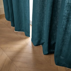 Gordijn in gewassen gevoerd linnen met ringen, Private