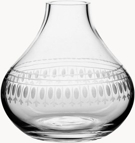 Mondgeblazen kristallen vaas Ovals, H 11 cm