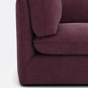 Modulaire bank, 3 zits met poef, gestructureerde stof, Malo