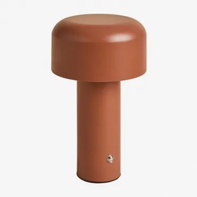 Draadloze Led-tafellamp Van Ijzer Loentia Terracota - Sklum