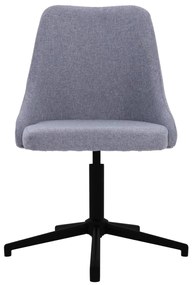 vidaXL Eetkamerstoel draaibaar stof lichtgrijs