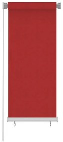 vidaXL Rolgordijn voor buiten 60x140 cm HDPE rood
