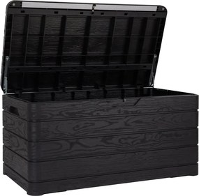 Toomax Dolomiti Kussenbox - 500L - Donker Antraciet - Houtlook - Binnenmaat 128,5 x 67,5 x 62 cm - Buitenmaat 129 x 64 x 70 cm