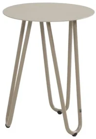 4 Seasons Outdoor | Cool sidetable Ø 42 cm hoogte 45 cm, taupe Bijzettafel taupe weerbestendig