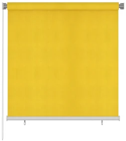 vidaXL Rolgordijn voor buiten 140x140 cm HDPE geel