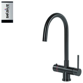 Selsiuz Inox kokend water kraan met titanium single boiler en C-uitloopkraan gunmetal