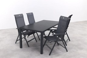 Hartman Milaan/Chaneo verstelbare tuinset - 180x90 cm. - 5-delig