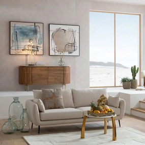 Kare Design Grace Dressoir Mangohout En Marmer - 160x45x78cm.