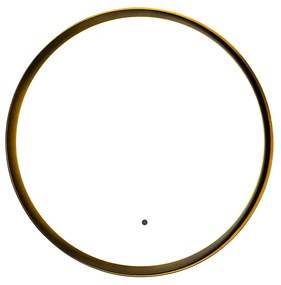 Moderne badkamerspiegel zwart incl. LED en touch dimmer - Pim