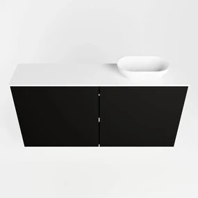Mondiaz Fowy toiletmeubel 100cm urban met witte waskom rechts en kraangat