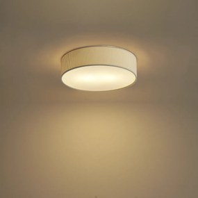Moderne plafondlamp wit met velours kap 38cm 2-lichts - Luz