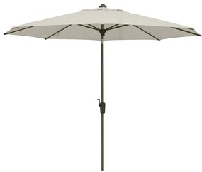 Madison Lissabon stokparasol Ø300 cm automatisch - mellow silver olefin - chestnut kleurig frame