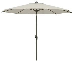Madison Lissabon stokparasol Ø300 cm automatisch - mellow silver olefin - chestnut kleurig frame