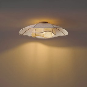 Japandi plafondlamp beige stof 70cm - Haru