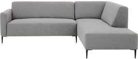 Goossens  Key West lichtgrijs, stof, 2,5-zits, modern design met ligelement rechts