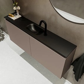 Mondiaz Ture 120cm toiletmeubel smoke met wastafel urban midden 1 kraangat