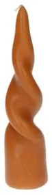 Kaars, gedraaid, toffee, 20 cm