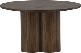 Salontafel Met Cilindervormige Poten Mocca - 80 X 80cm.
