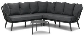 Hoek loungeset 4 personen Wicker Zwart Coco Coco Leonardo