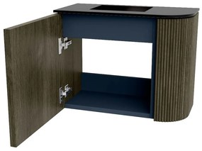 Mondiaz Joya 50cm toiletmeubel ronding rechts shadow met wastafel faye links zonder kraangat urban