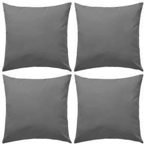 vidaXL Buitenkussens 45x45 cm grijs 4 st