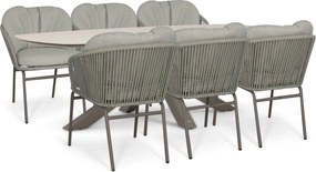 Tuinset 6 personen 240 cm Rope Taupe Coco Livo/Voyage