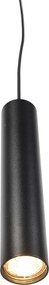 Design hanglamp zwart incl. rail adapter 3-fase - 3-Phase Tuba small