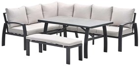 Garden Impressions Cameron lounge dining set 4-delig links desert sand