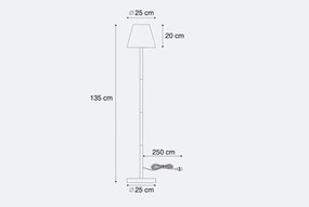 Buiten Vloerlamp Groen Met Witte Kap IP - Virginia Kunststof /Staal Groen