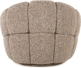 Ronde Fauteuil Draaibaar Boucle Taupe