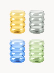 Mondgeblazen waterglazen Bubbly, 4 stuks