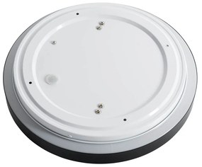 Moderne plafondlamp zwart met wit 35 cm IP44 - Walden