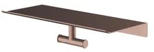 Hotbath &MORE Dubbele Handdoekhaak - voor planchet serie - Geborsteld koper PVD SHA03BCP