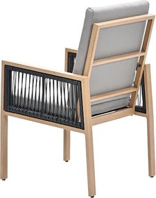 Garden Impressions San Capri lounge dining stoel - light teak aluminium