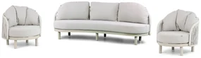 Stoel en Bank Loungeset 5 personen Aluminium/rope Taupe Santika Furniture Santika