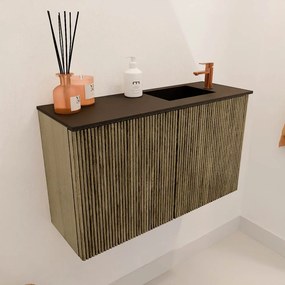 Mondiaz Joya 70cm toiletmeubel dusk met wastafel faye rechts 1 kraangat urban
