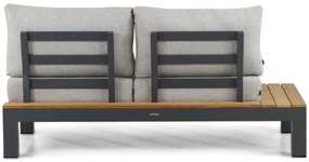 Loungeset 5 personen Aluminium/Teak Grijs Lifestyle Garden Furniture Vittoria