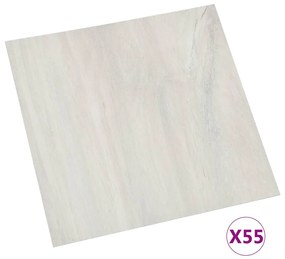 vidaXL Vloerplanken zelfklevend 55 st 5,11 m² PVC crème