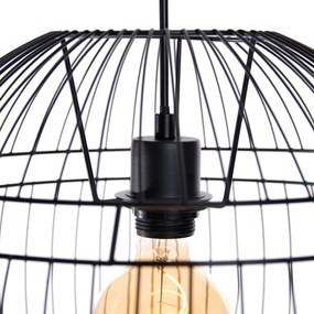 Moderne hanglamp zwart 38 cm - Sphaera Modern E27 bol / globe / rond Binnenverlichting Lamp