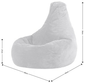 Chillz Kinder Zitzak Corduroy - Denim Blue