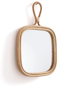 Rechthoekige spiegel in rotan 25x39 cm, Nogu