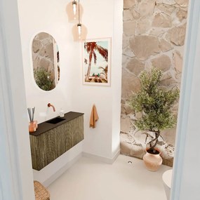 Mondiaz Joya 90cm toiletmeubel dusk met wastafel faye midden zonder kraangat urban