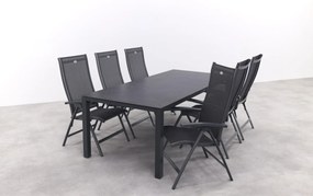 Hartman Salvatore/Chaneo verstelbare tuinset - 220x100 cm. - 7-delig