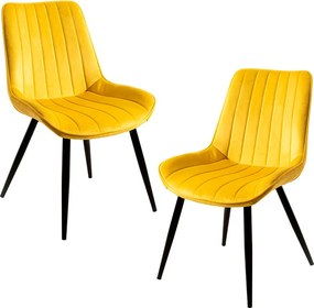 Set 2 Lene Fluwelen Stoelen