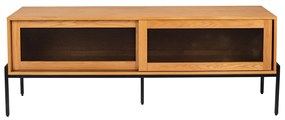 Zuiver Hardy Tv-meubel Met Schuifdeuren Eiken - 160x45x60cm.