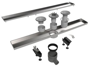 Easy Drain Tegeldrain tegelgoot met zijuitloop 50mm 9.8X130CM met 30/35/50cm waterslot edt1300