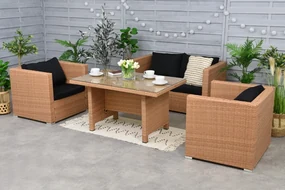 Tuinmeubelen van kunststof rotan Rome Apetito 4 Garden Point honing