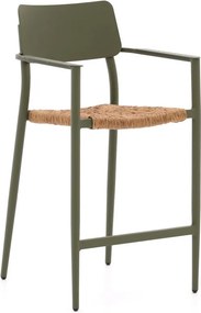 Barkruk tuin | Bellagio Cino | Wicker (vlechtwerk) | Groen | Tuinstoel | Stapelbaar | Kees Smit Tuinmeubelen