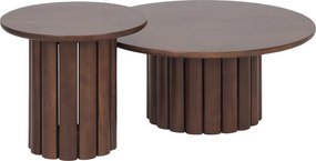 Salontafel Geribbelde Poot - 80 X 80cm.