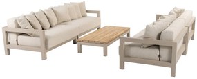 4 Seasons Outdoor Raffinato 1,5-zits loungebank links latte  Loungebank    beige weerbestendig